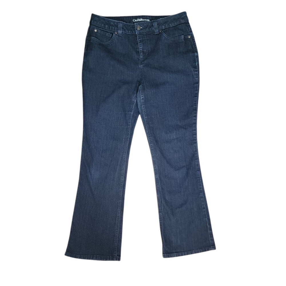Croft & Barrow Jeans Womens 10 Short 10S Blue Bootcut Leg Denim Classic Fit